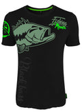 HotSpot Design T-Shirt Fishing Mania Black Bass