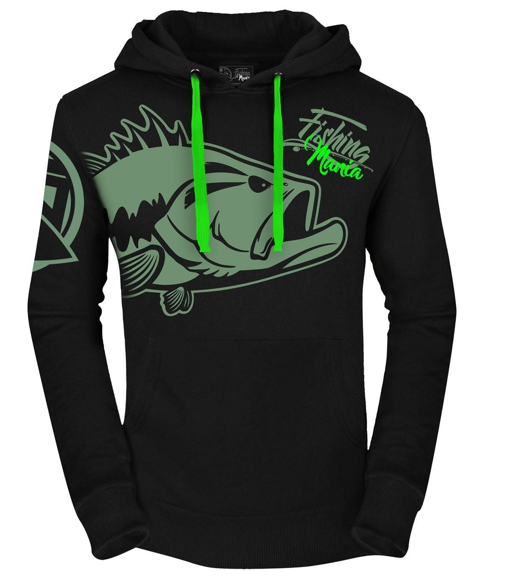 HotSpot Design Felpa con cappuccio Fishing Mania Black Bass