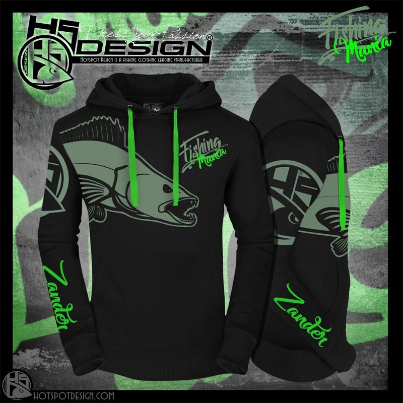 HotSpot Design Felpa con cappuccio Fishing Mania Zander