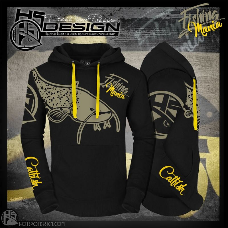HotSpot Design Felpa con cappuccio Fishing Mania Catfish